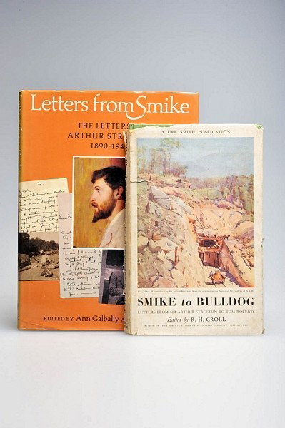 Arthur Streeton and Tom Roberts - 2 Titles: 1) CROLL, R.H. Smike to Bulldog. Sydney. Ure Smith. 1946. 2) GALABALLY, Ann and GRAY, Anne. Letters from Smike. South Melbourne. Oxford University Press. 1989 Two titles with compilations of letters f