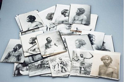 Photographs of Aboriginal Men: Thirty Eight portraits of individual Aboriginal men all from either King or Kerry studios On the rear is a stampo from Tyrrells. The images are from the nineteenth century but the prints are probably 