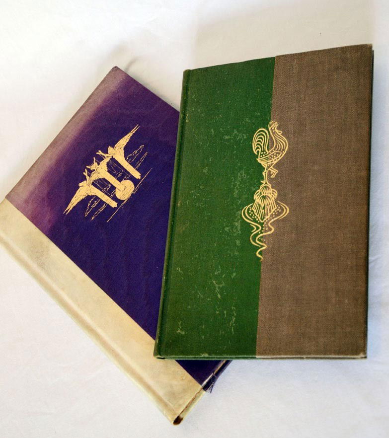 Private Press. Golden Cockerel & Fanfrolico Press: 1) Lord Byron: Manfred A Tragedy; Fanfrolico Press 1929 Original binding. A little wear and discolouration to the covers. 2) Jones: The Green Island A Novel. London The Golden Cockerel Press 1946. Ori