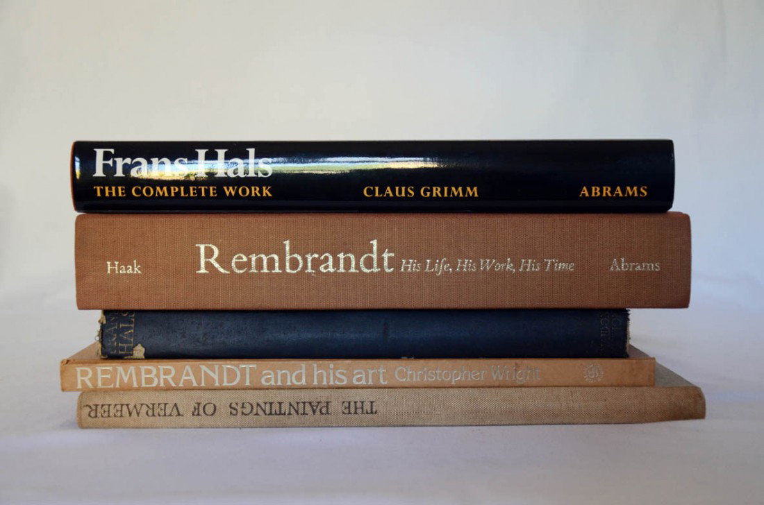 Dutch Masters: Five titles on Rembrandt, Vermeer and Hals. All hard covers. Mostly folio size. In good condition.