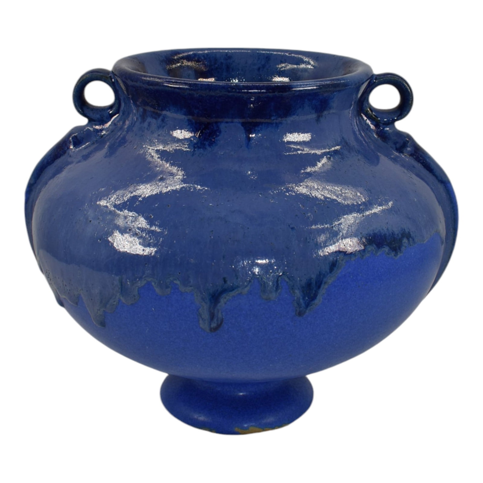 Fulper 1917-23 Vintage Arts And Crafts Pottery Blue Drip Ceramic Vase 594 (1 of 6)