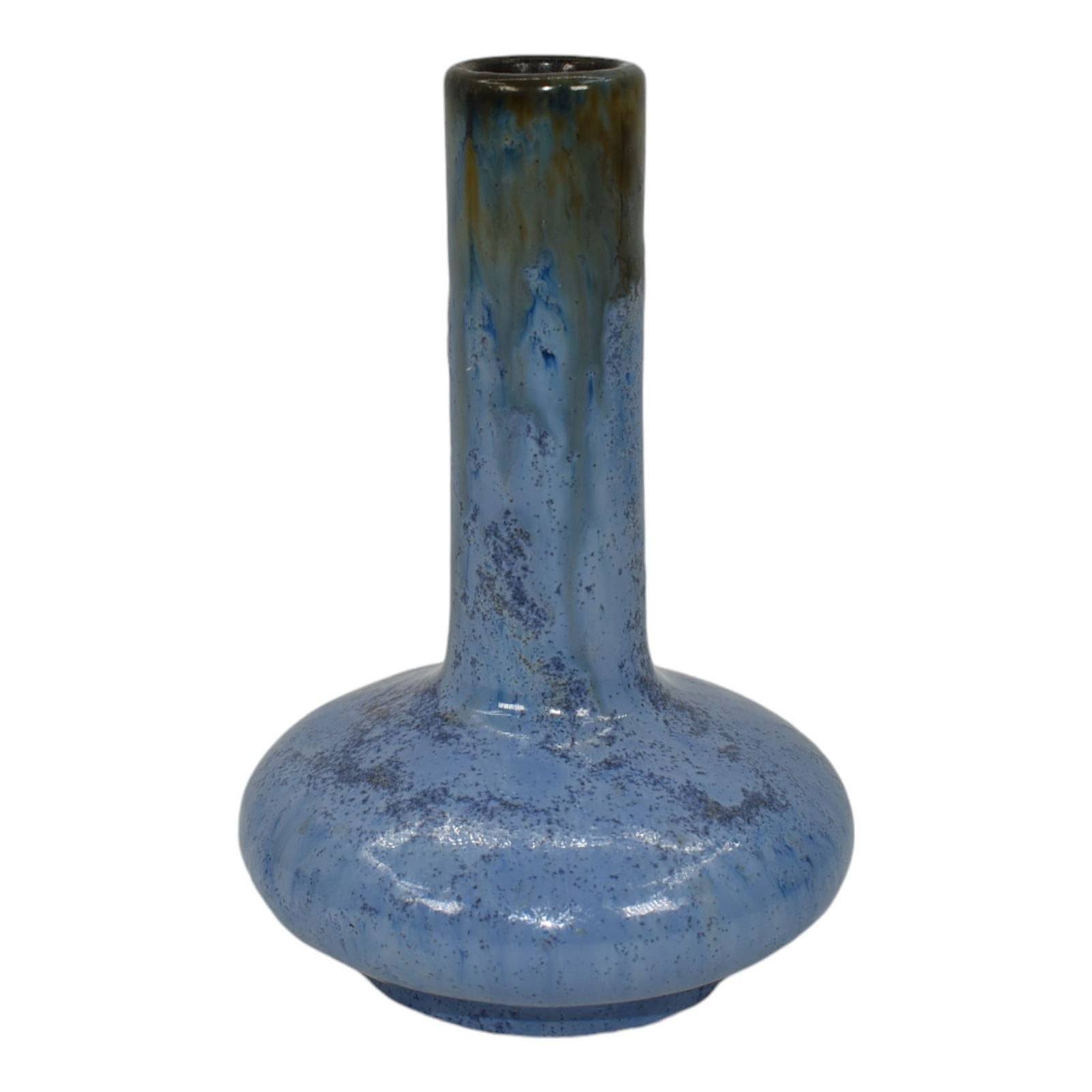 Fulper 1917-34 Vintage Arts And Crafts Pottery Blue Glaze Ceramic Bud Vase 018 (1 of 6)