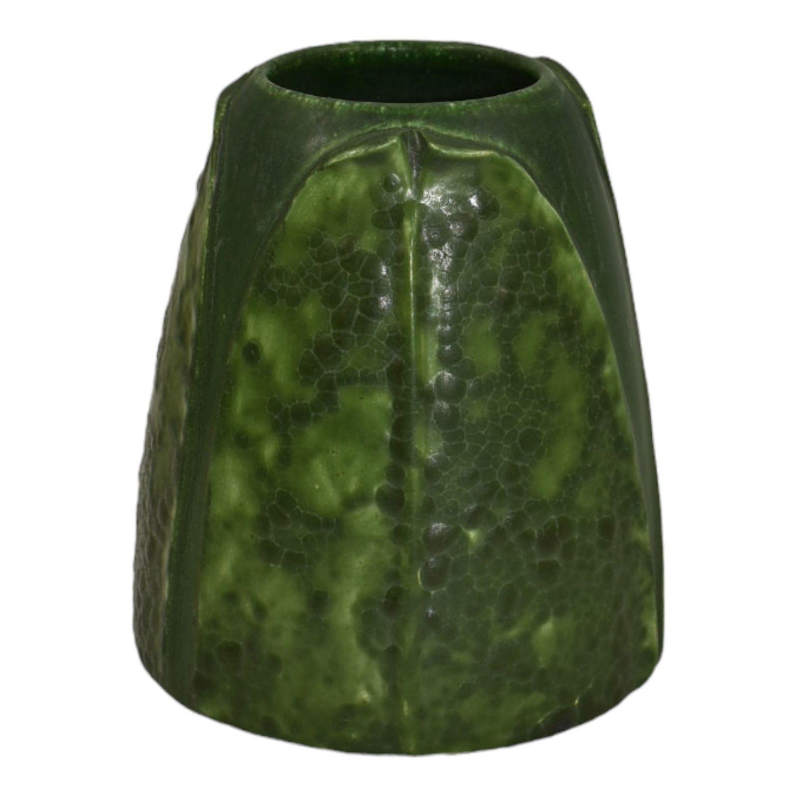 Ephraim Faience 2002 Hand Made Pottery Matte Green Promise Of Spring Vase 360 (1 of 6)