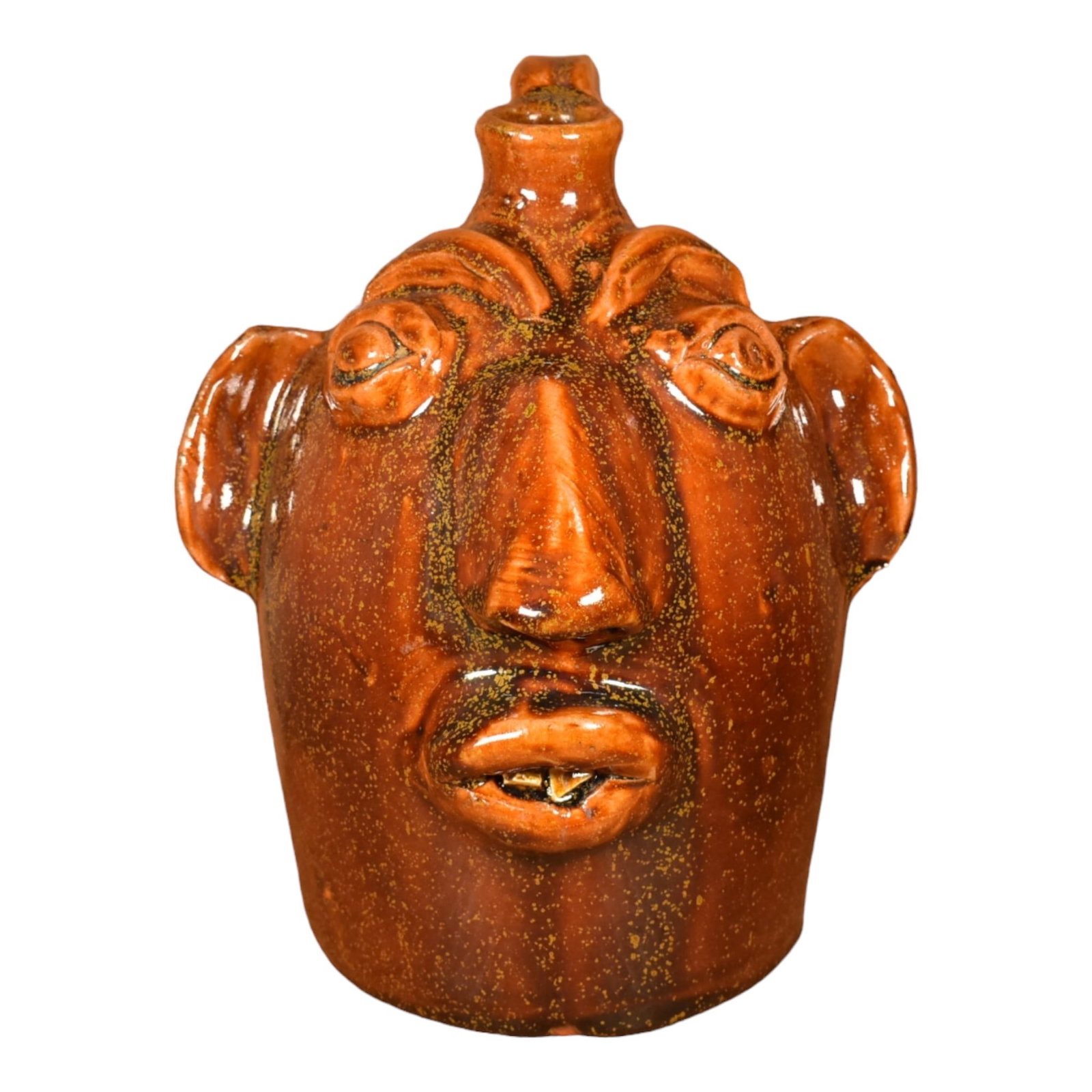 Browns Pottery Arden North Carolina Vintage Hand Made Stoneware Face Jug (1 of 6)