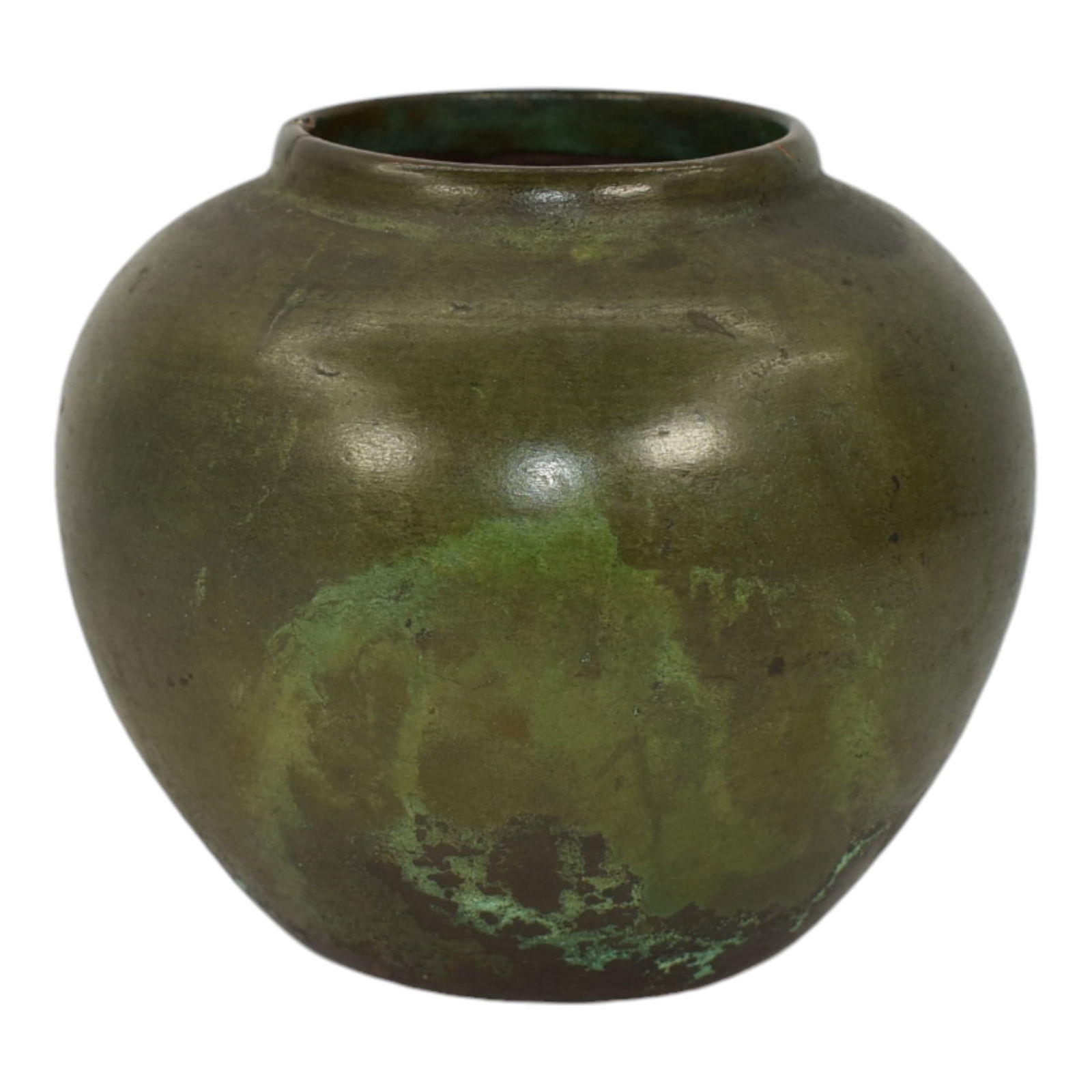 Clewell Copper Clad Vintage Arts And Crafts Pottery Green Ceramic Vase