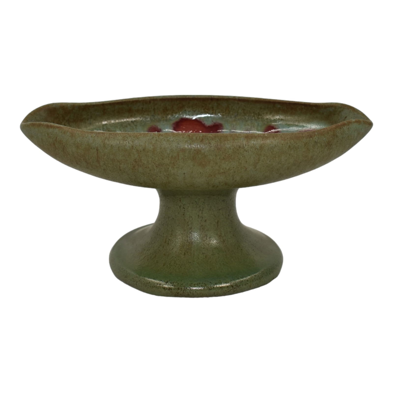 William J. Walley Arts And Crafts Pottery Matte Green Oxblood Red