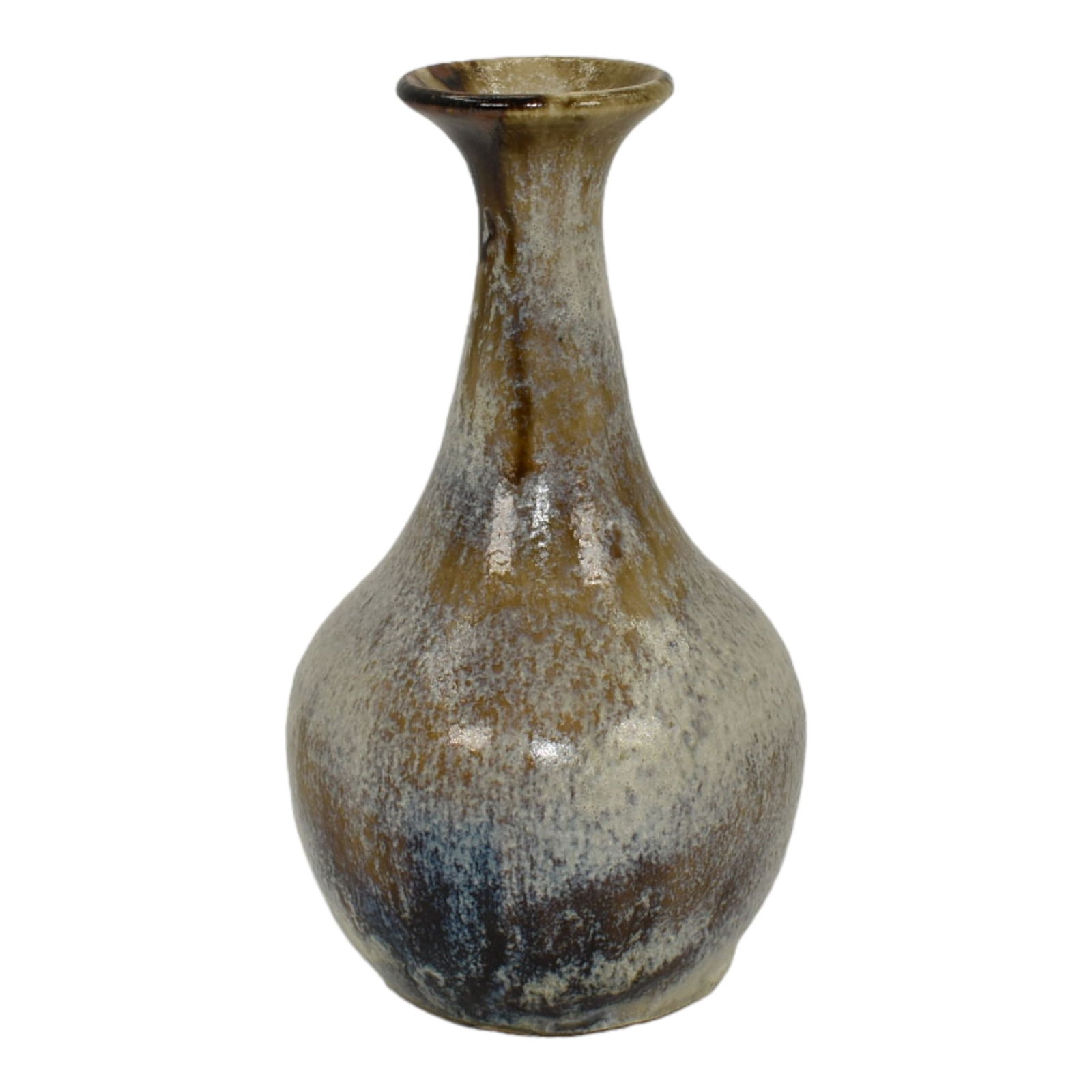 Pigeon Forge Tennessee Mid Century Modern White Trial Glaze Ceramic Vase Ballard (1 of 6)