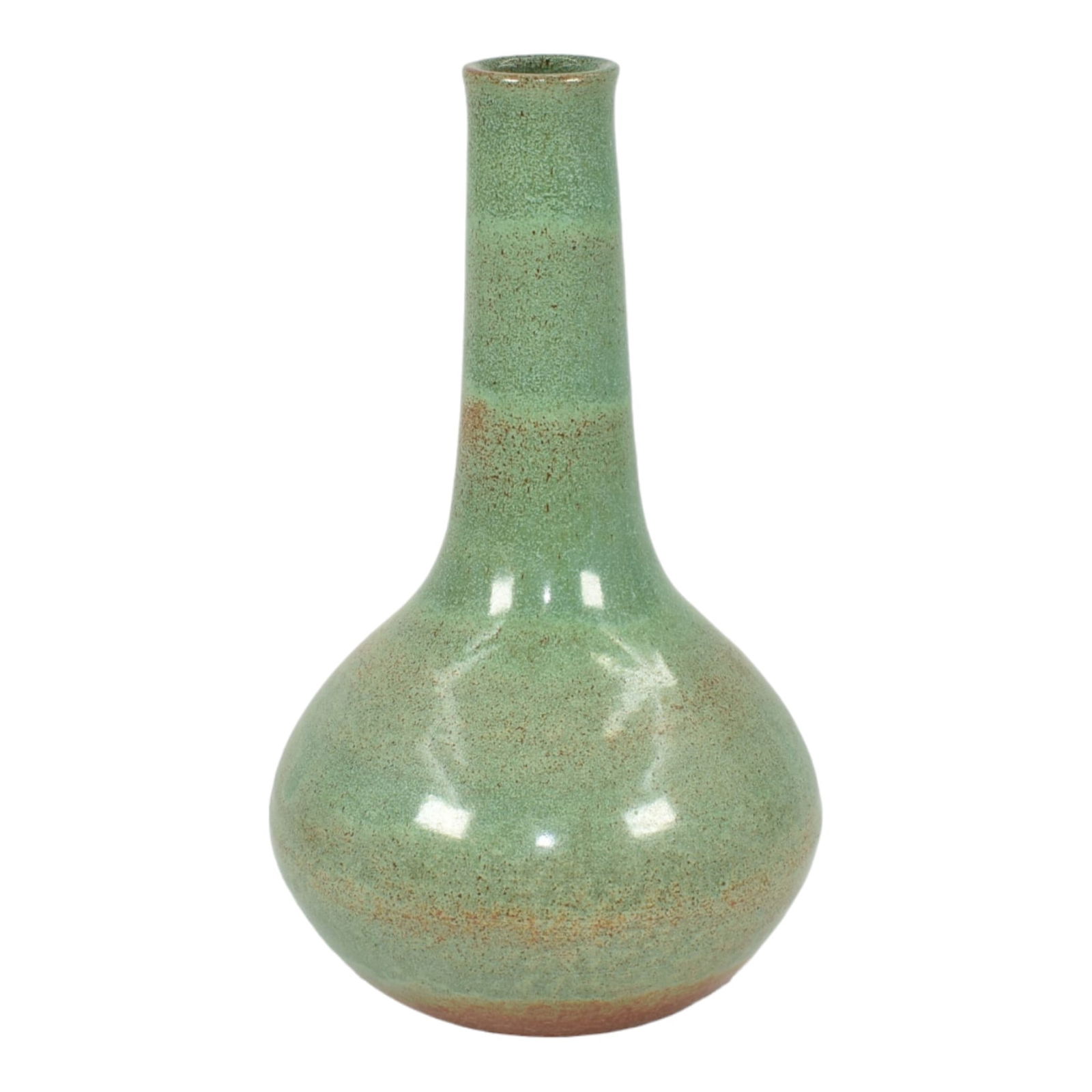 Pine Ridge Sioux Dakota Art Pottery Hand Made Mottled Green Vase Talbot (1 of 6)