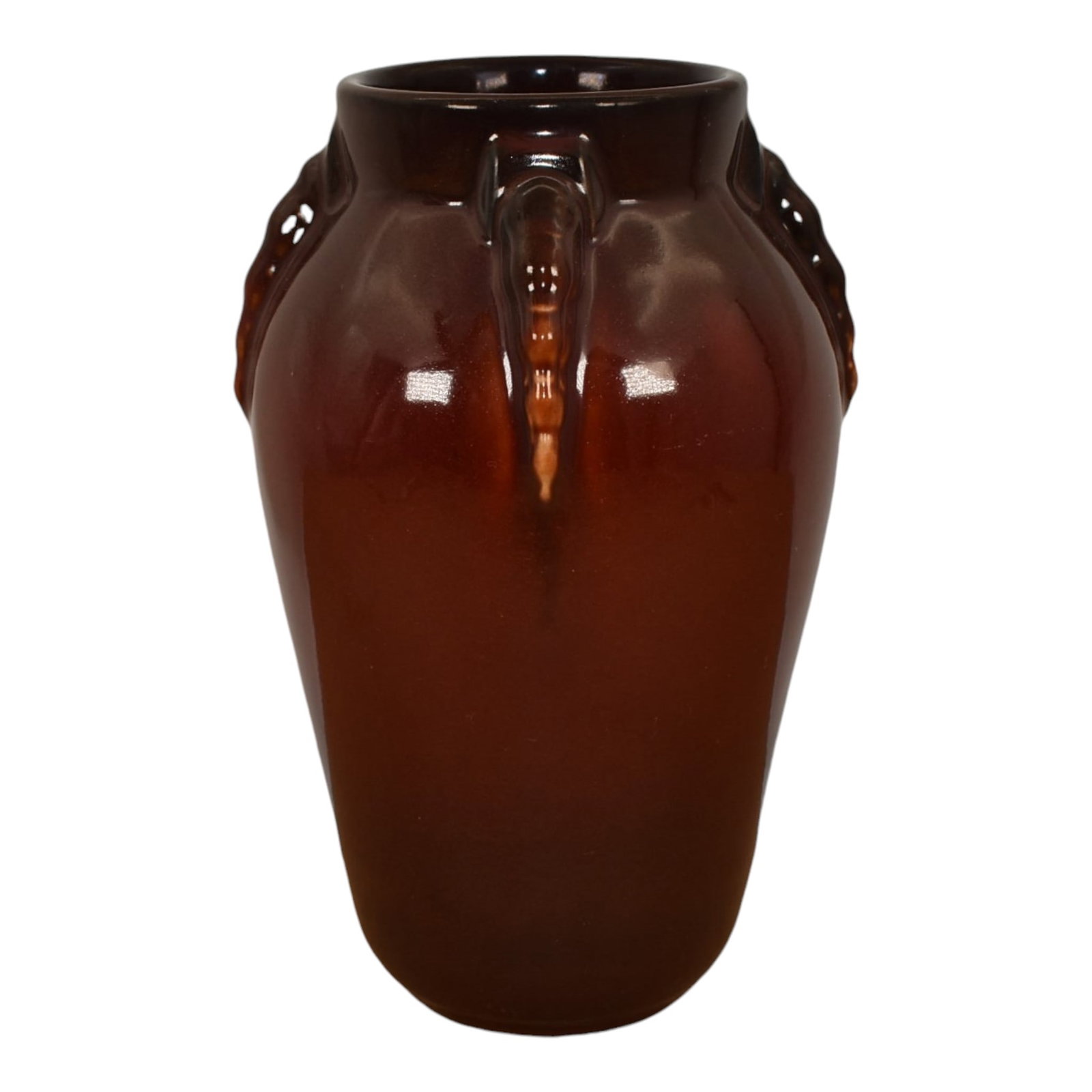 Roseville Topeo Red 1934 Vintage Art Deco Pottery Ceramic Vase 657-6 (1 of 6)