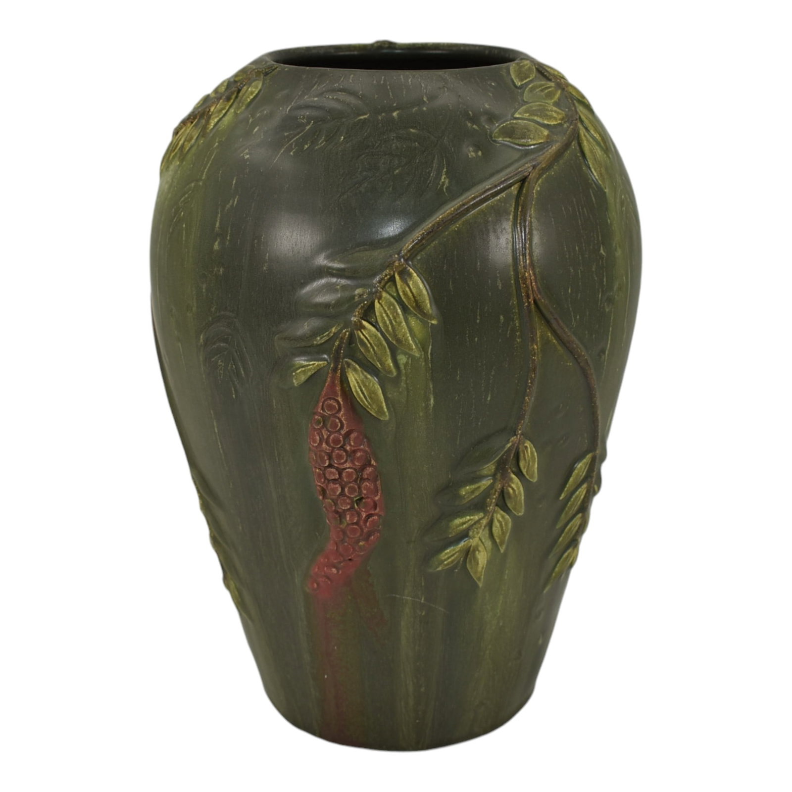 Ephraim Faience 2006 Hand Made Pottery 10th Anniversary Pepperberries Vase 609 (1 of 6)