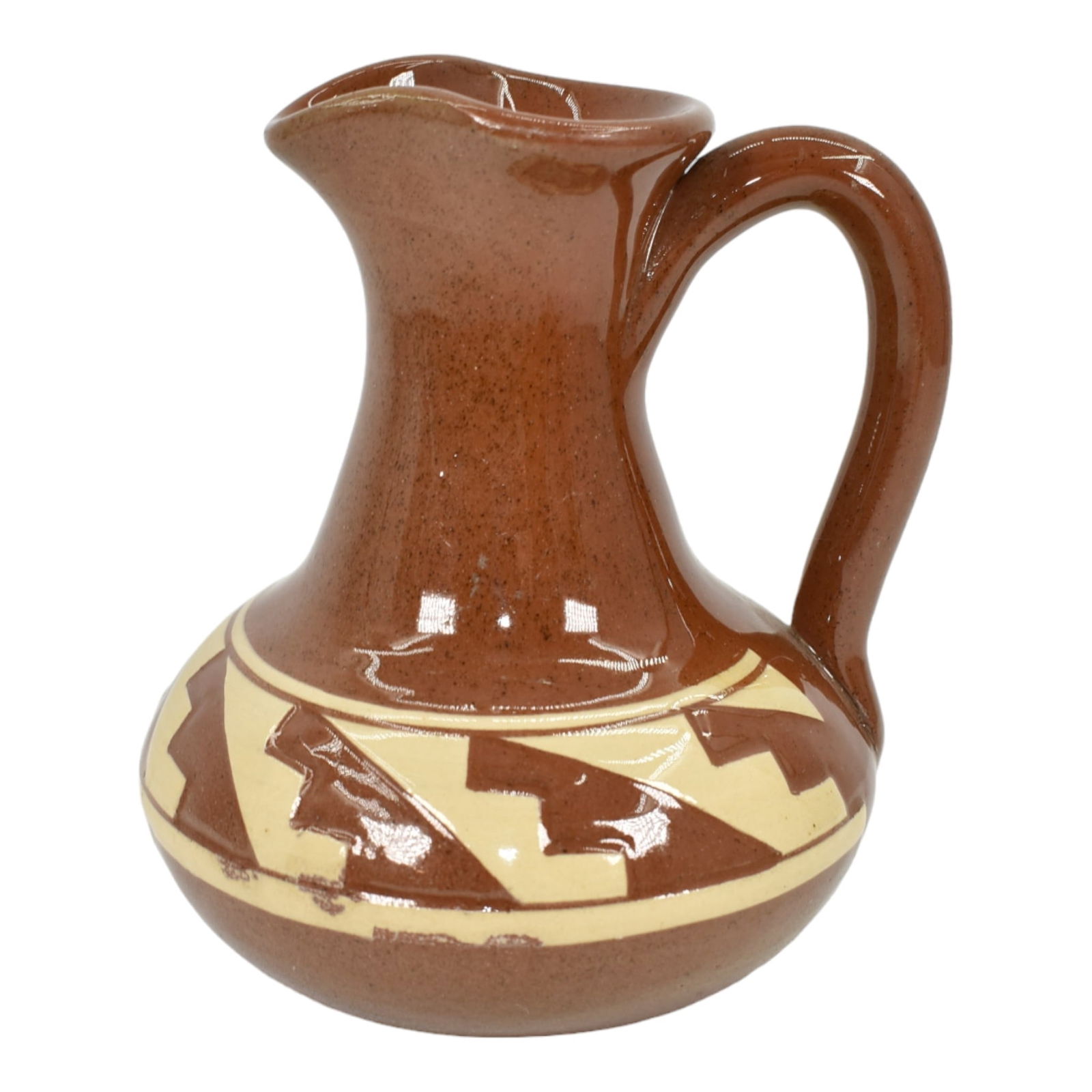Pine Ridge Sioux Dakota Pottery Hand Made Native American Brown Pitcher Cottier (1 of 6)