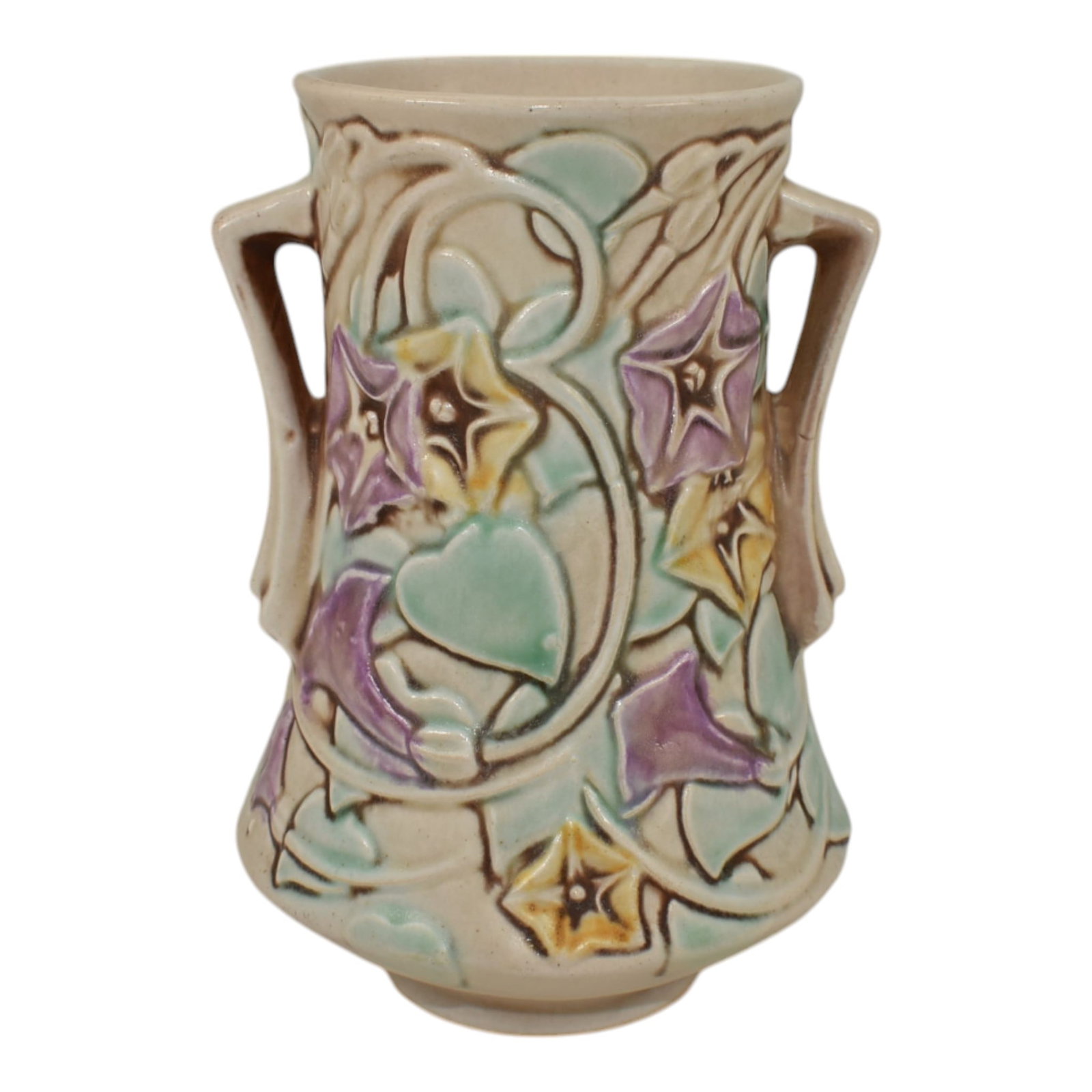 Roseville Morning Glory White 1935 Vintage Art Deco Pottery Ceramic Vase 724-6 (1 of 6)