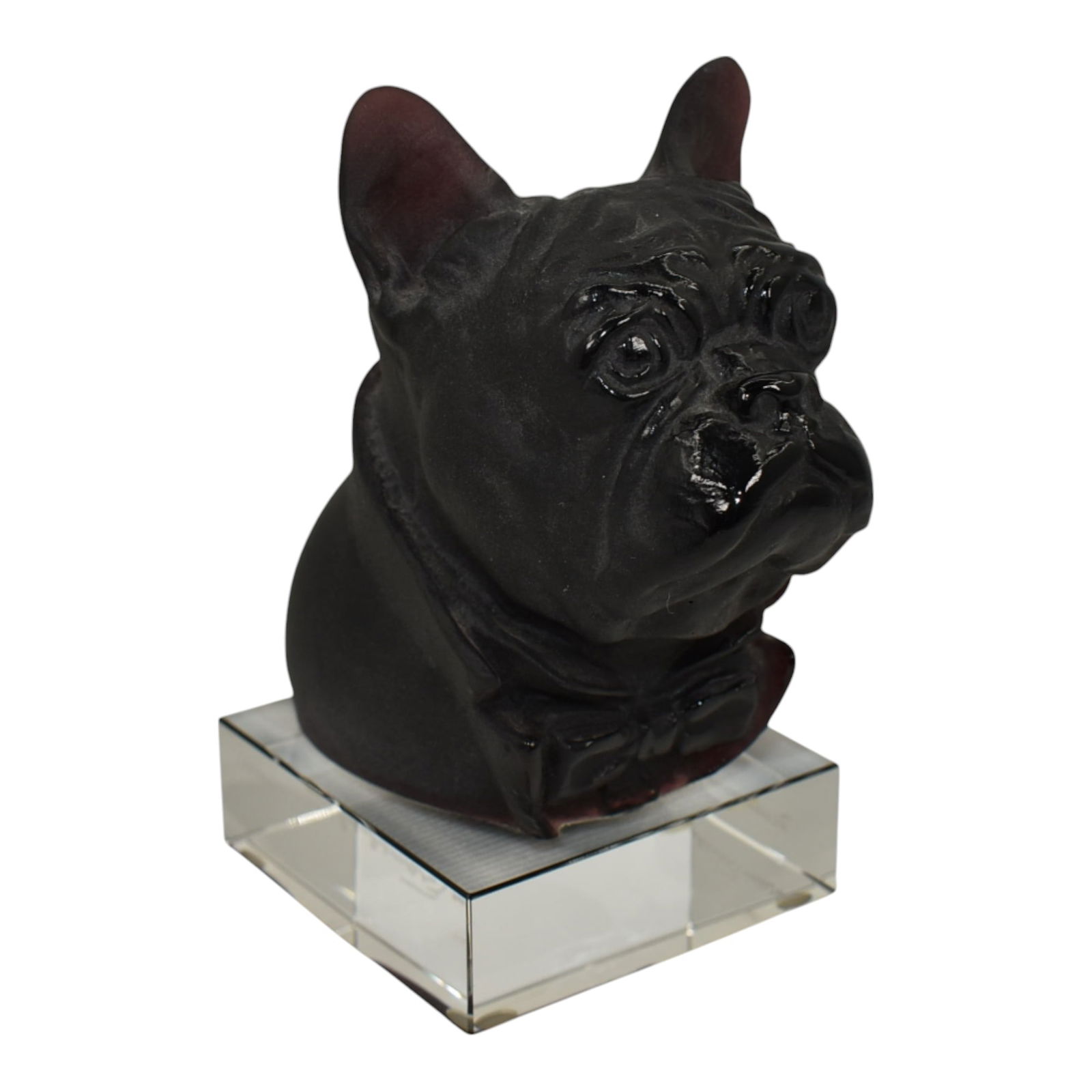 Daum Nancy France Les Dandys Charles Junior Black Bulldog Black Dog Art Glass (1 of 8)