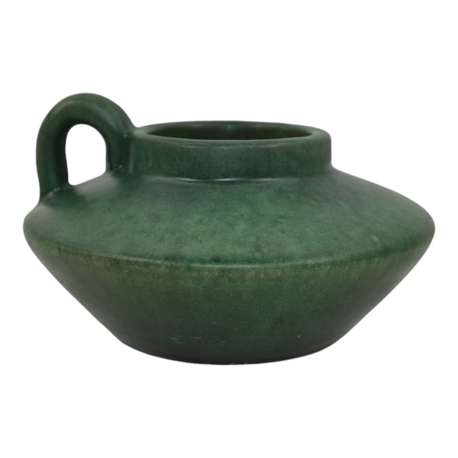 Merrimac Pottery 1900s Vintage Arts And Crafts Pottery Matte Green Ceramic Vase (1 of 6)