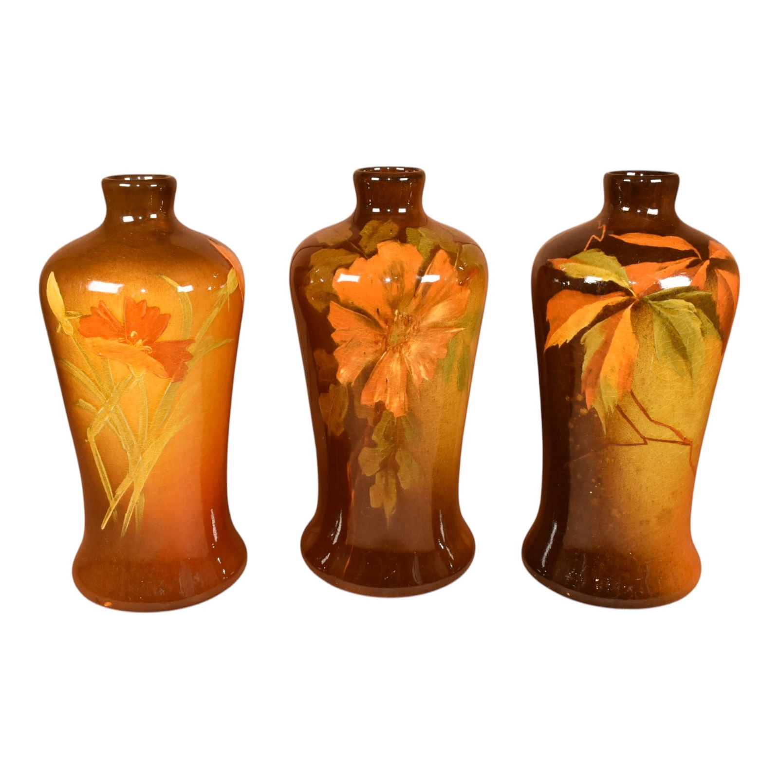 Owens Utopian Early 1900s Vintage Art Pottery Hand Painted Vases (1 of 8)