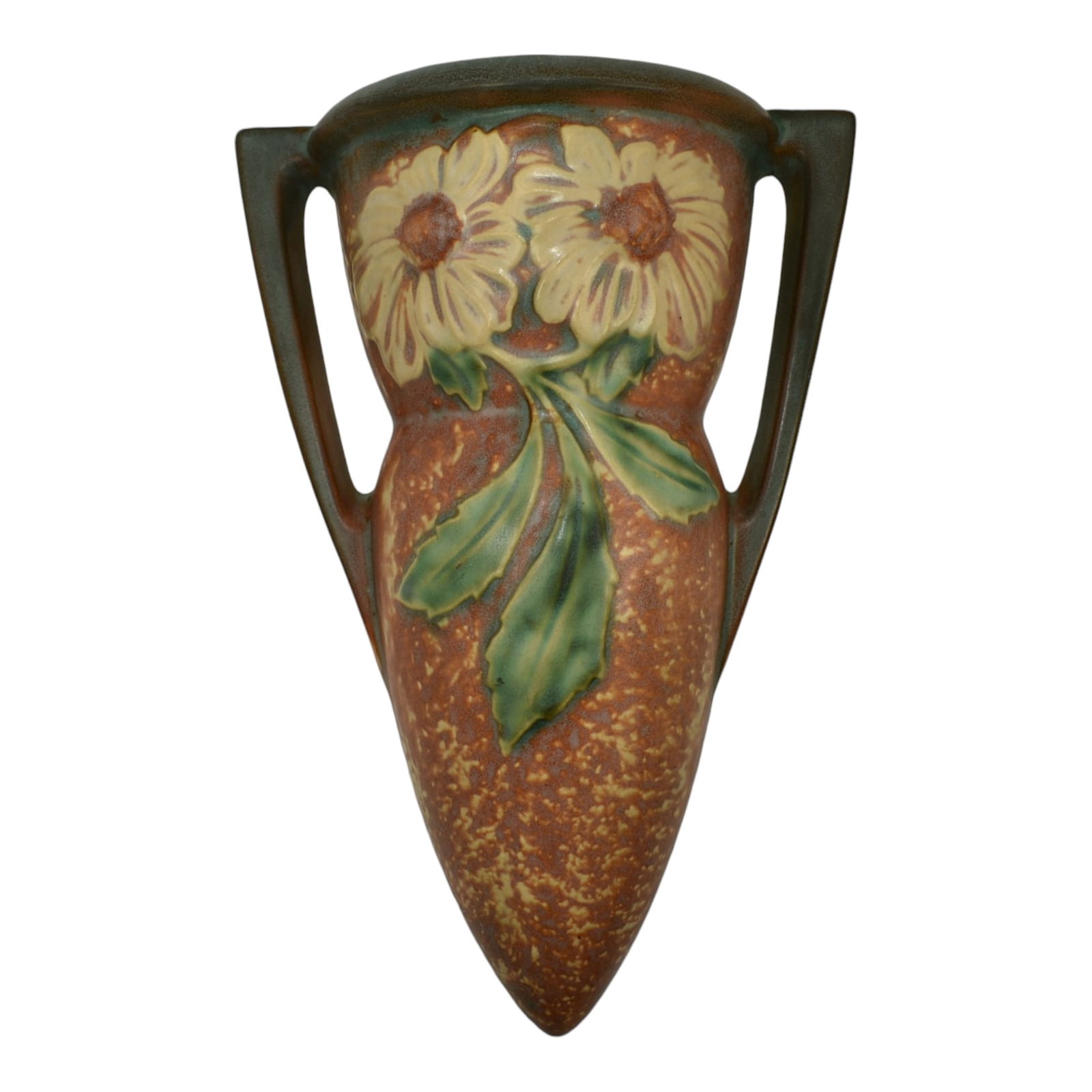 Roseville Dahlrose 1928 Vintage Arts And Crafts Pottery Wall Pocket 1259-10 (1 of 6)