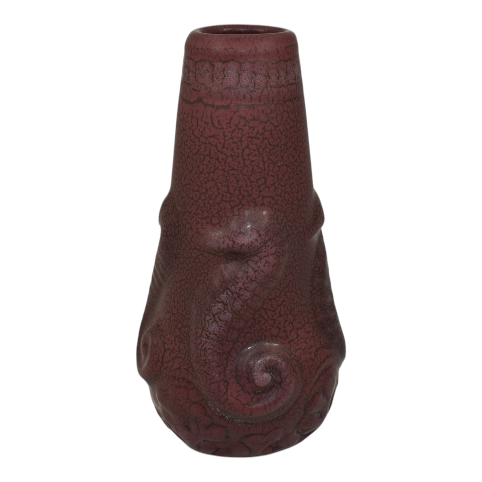 Weller Fru Russet Seahorse Arts and Crafts Pottery Pink Purple Ceramic Vase (1 of 6)