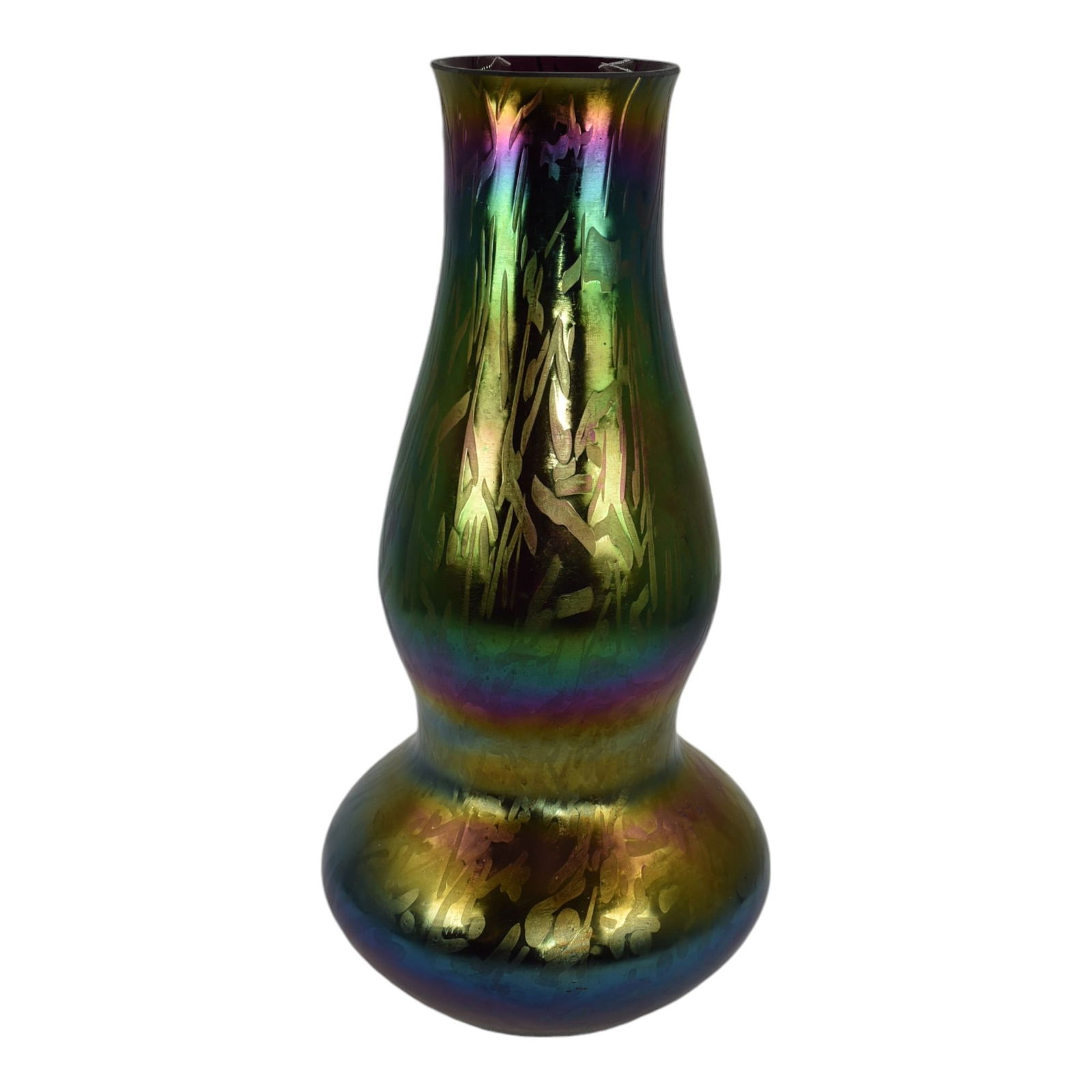 Loetz Vintage Art Nouveau Purple Amethyst Iridescent Glass Vase (1 of 6)