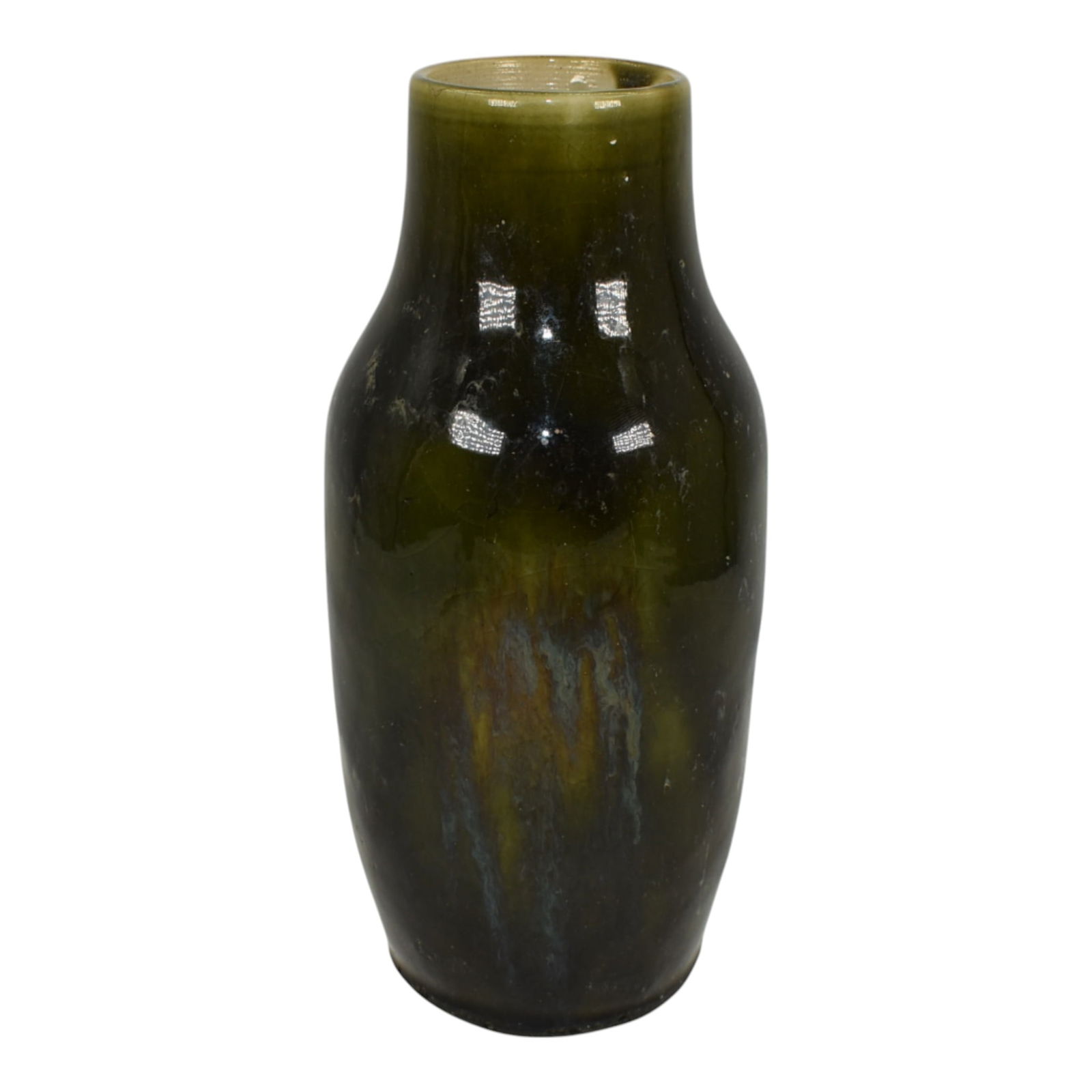 Hugh Robertson Dedham Vintage Pottery Green And Black Ceramic Vase (1 of 6)