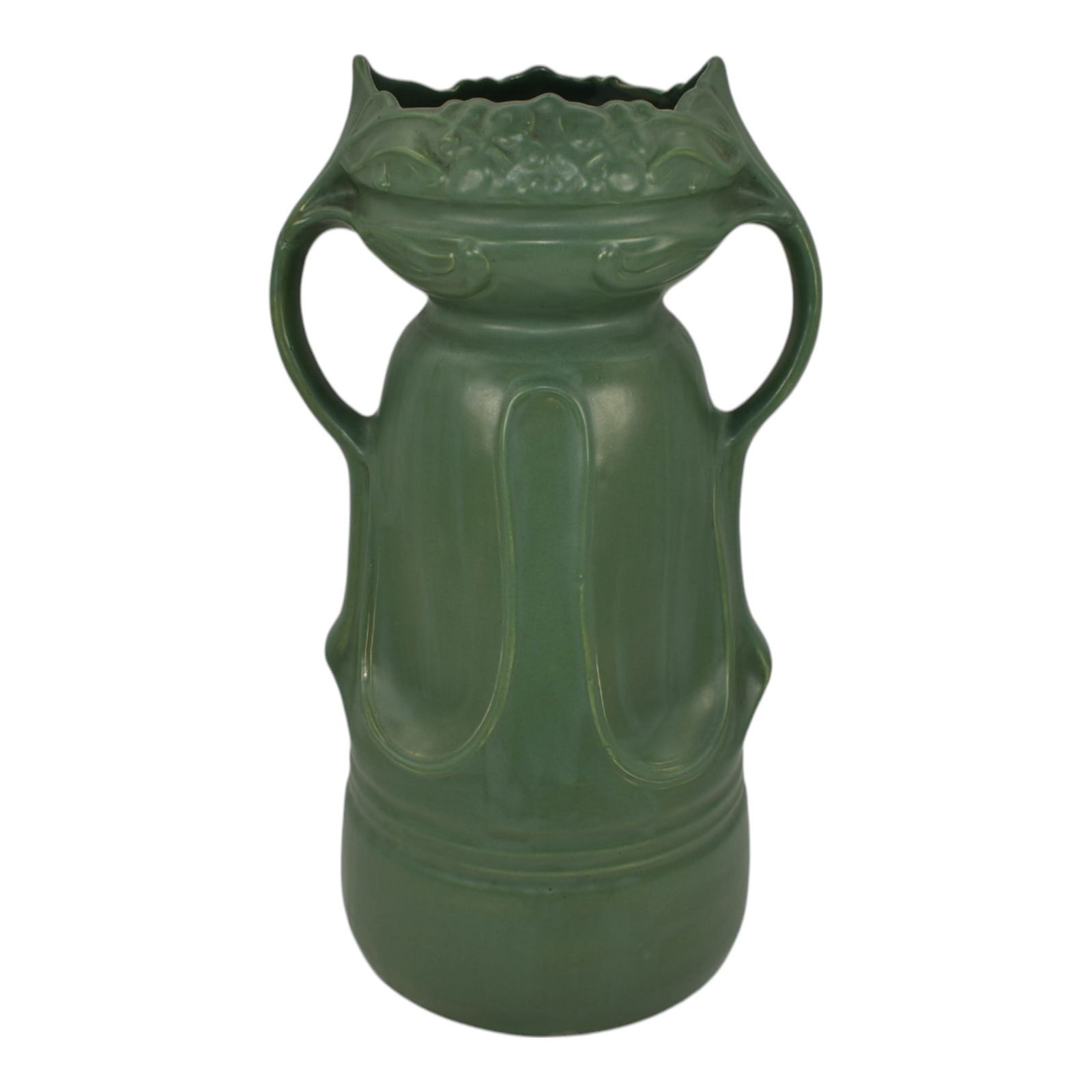 Julius Dressler JBD Austrian Vintage Art Pottery Matte Green Ceramic Vase 771 (1 of 6)