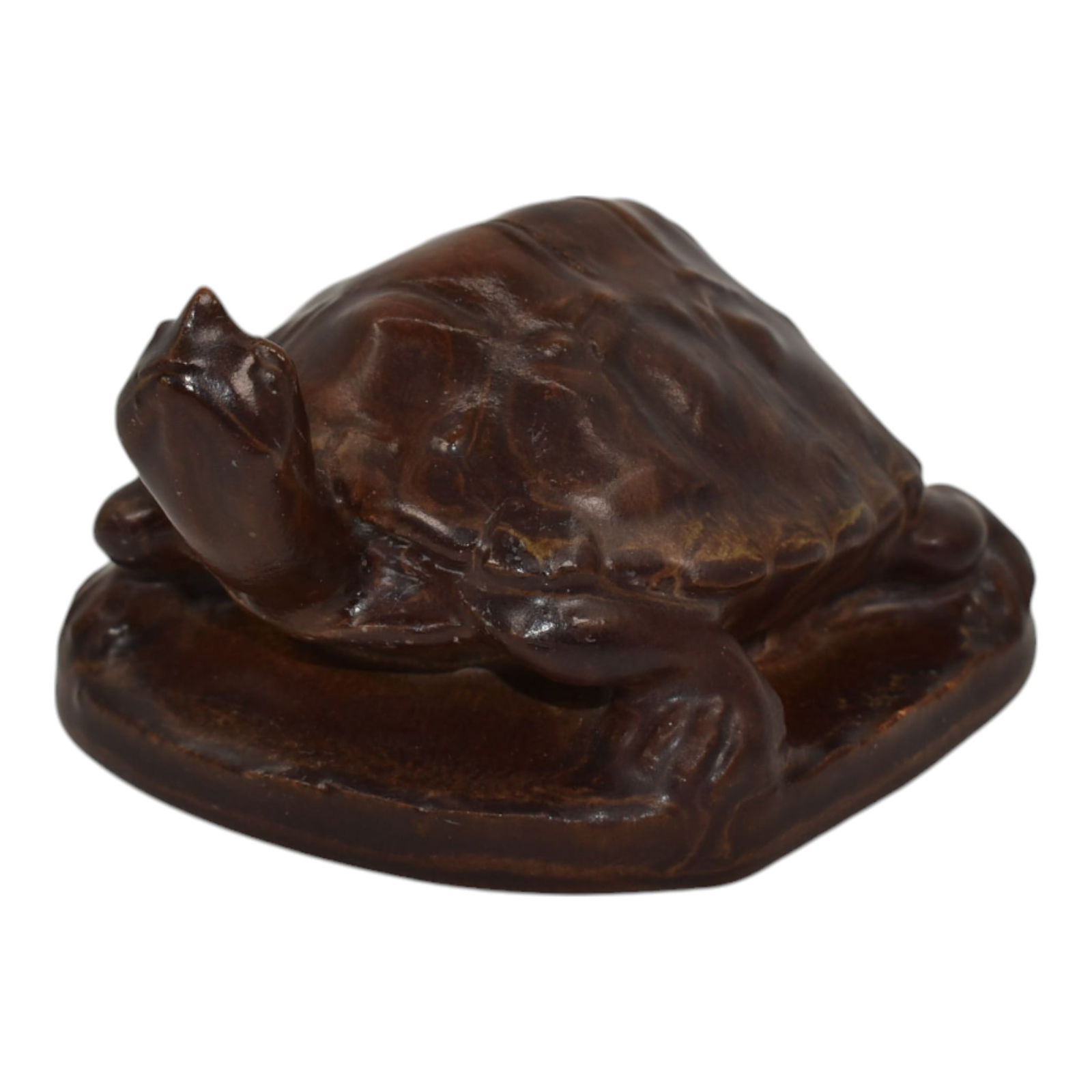 Rookwood 1911 Vintage Pottery Brown Turtle Paperweight Figurine 1686 (1 of 7)