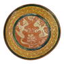 Shearwater Art Pottery Orange And Yellow Birds Ceramic Plate Wall Charger