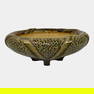Fulper 1917-34 Arts And Crafts Pottery Brown Green Footed Ceramic Bowl 503