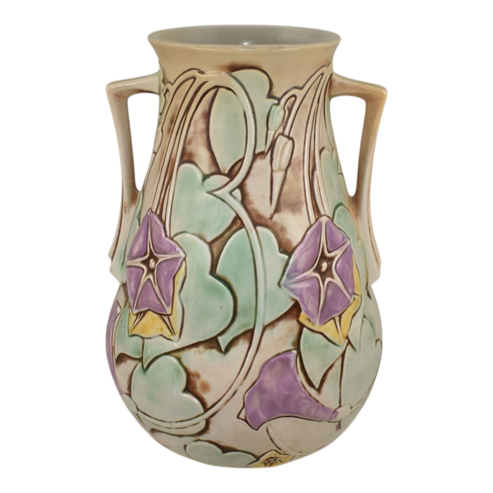 Roseville Morning Glory White 1935 Vintage Art Pottery Ceramic Vase 730-10 (1 of 6)