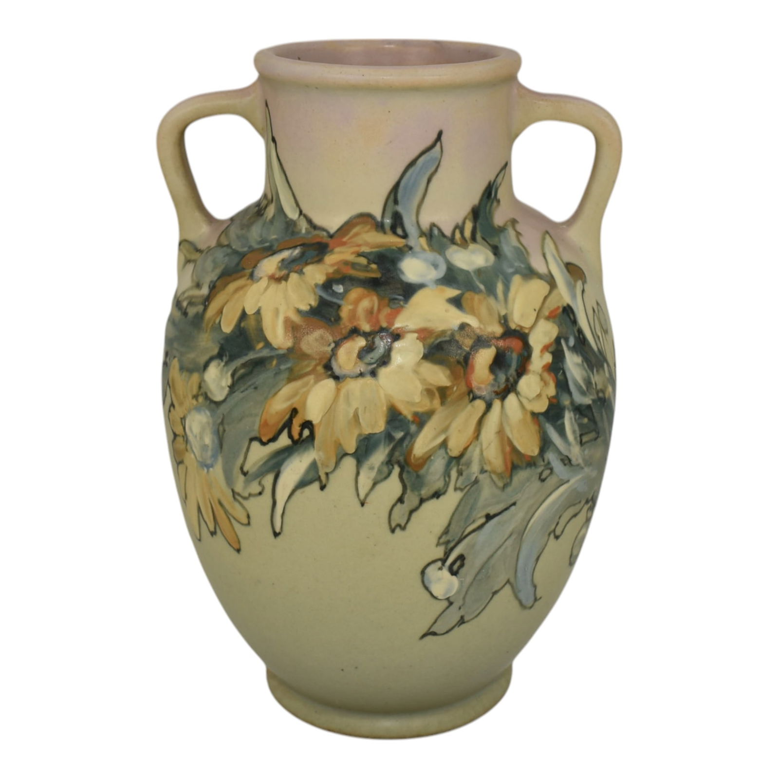 Weller Hudson 1920s Vintage Art Pottery Hand Painted Ceramic Vase Leffler (1 of 7)