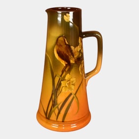 Rookwood 1894 Standard Glaze Pottery Bird Flower Pitcher 564 Foertmeyer