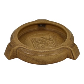 Rookwood 1922 Vintage Arts And Crafts Pottery Brown Low Buttress Bowl 1383