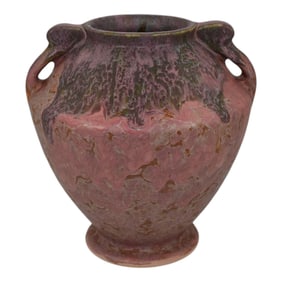 Roseville Carnelian II Red 1926 Vintage Arts And Crafts Pottery Vase 331-7