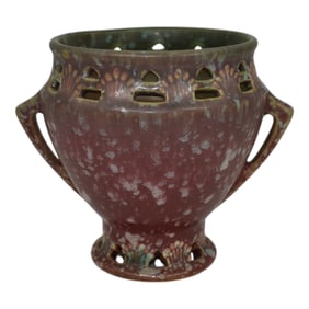 Roseville Ferella Red 1930 Vintage Art Deco Pottery Ceramic Vase 498-4