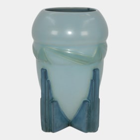 Roseville Futura 1928 Vintage Art Pottery Spaceship Vase 405-7