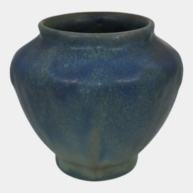 Van Briggle 1920 Arts And Crafts Pottery Blue Ceramic Flower Vase 654