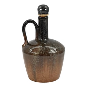 Fulper Vintage Art Pottery Cats Eye Copper Dust Musical Ceramic Jug With Stopper