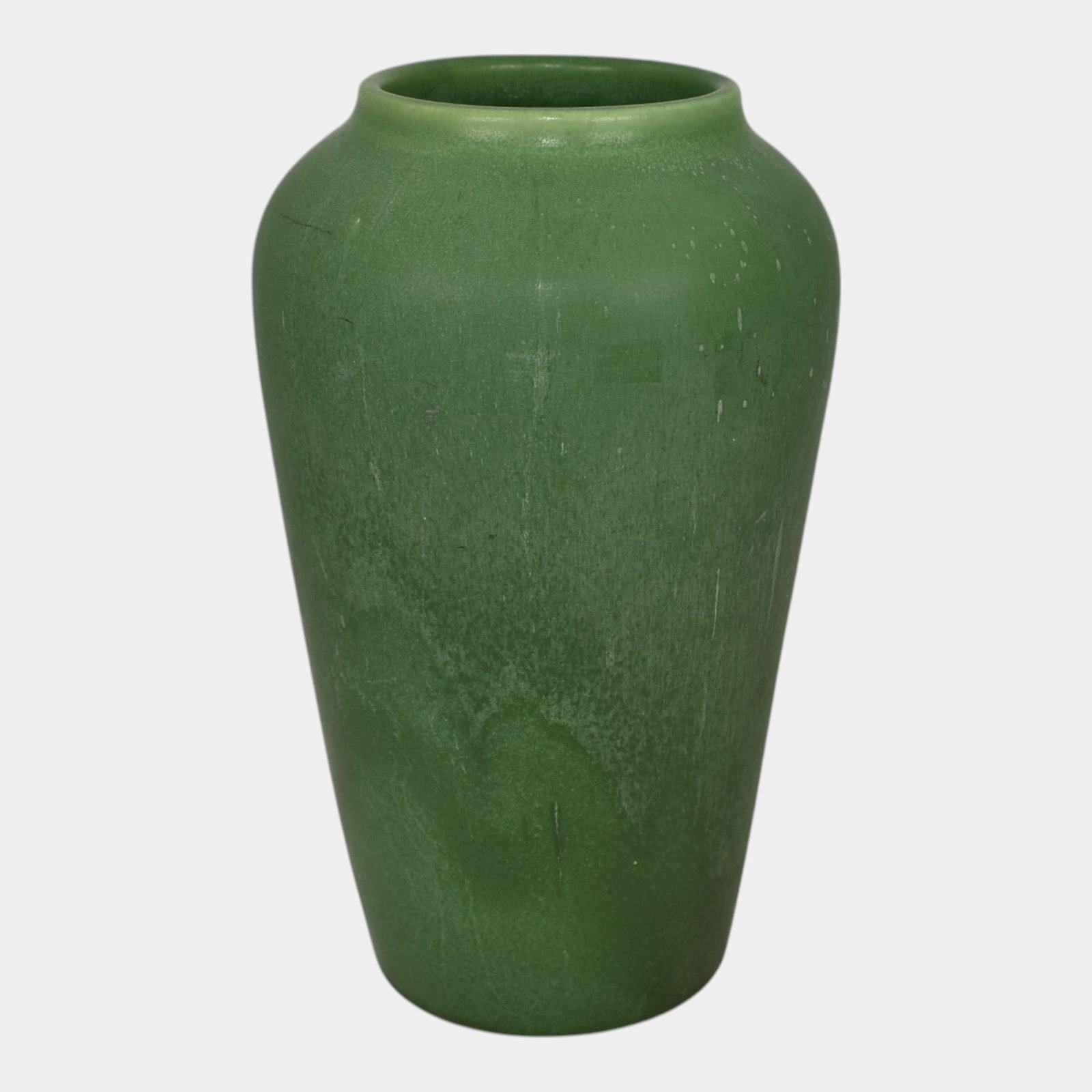 Hampshire Early 1900s Vintage Arts And Crafts Pottery Matte Green Ceramic Vase (1 of 6)
