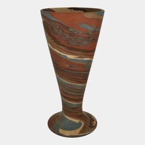 Niloak Mission Swirl 1925-30s Vintage Pottery Flared Rim 10" Vase