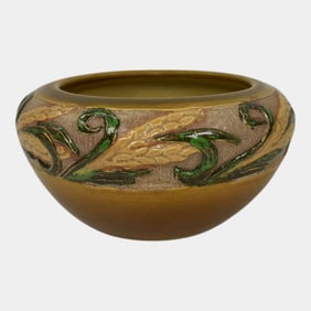 North Dakota School of Mines UND Vintage Pottery Wheat Bowl 818 Huckfield