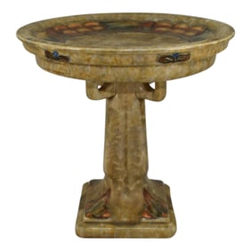 P. P. Co. Cranston Pottery English Vintage Art Pottery Ceramic Pedestal Compote