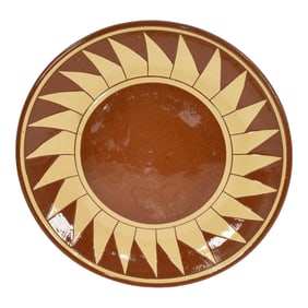 Pine Ridge Sioux Dakota Art Pottery Hand Made Brown Native American Plate Talbot