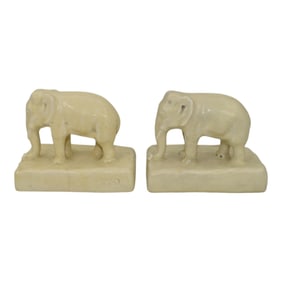 Rookwood 1926 Vintage Art Pottery Elephant Paperweight Figurines 2797 McDonald
