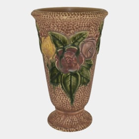 Roseville Pottery Rozane 1917 Ivory Purple Tint Vase 101-12