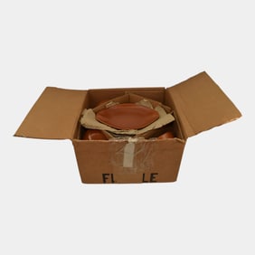 Roseville Raymor Mid Century Modern Pottery Cups And Plates Original Box