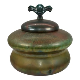 Tony Evans Studio Art Raku Pottery Hand Made Ceramic Covered Vase