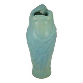 Van Briggle Vintage Art Nouveau Pottery Lorelei Blue Ceramic Figural Vase (1 of 7)