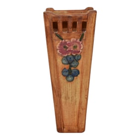 Weller Klyro 1920s Vintage Art Pottery Brown Wall Pocket