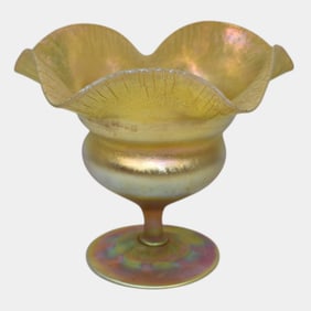 Tiffany Favrile Iridescent Art Glass Vase