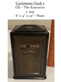 GE - The Executive Art Deco Cyclometer Electric Clock Bakelite Case C. 1933