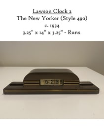 Lawson Electric Co 1940s Flip Desk Clock Model 490 Art Deco Design By Kem Weber